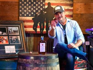 Rich with whiskey bottle